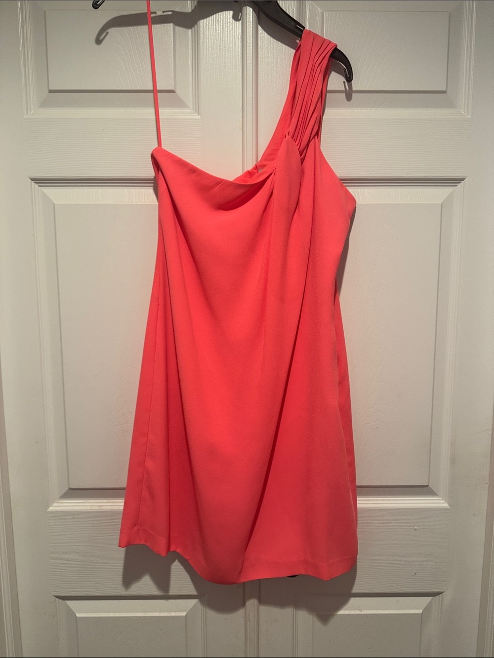 CeCe One-Shoulder Coral Dress